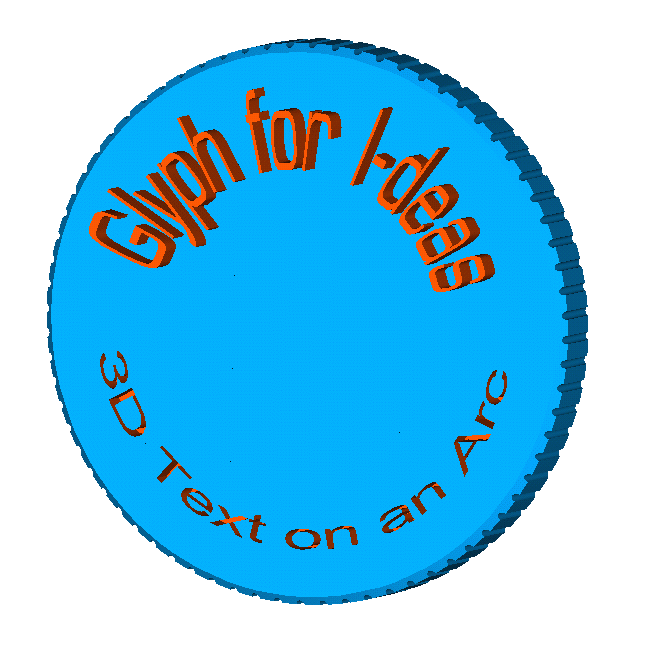 3D Text on coin